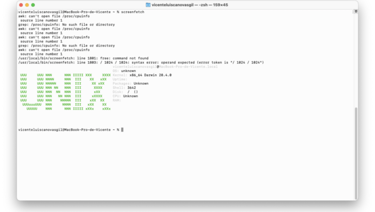 Instalar Screenfetch en Mac OSX